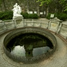 Donaueschingen: Sculpture at the Donau springs near Fuerstenberg castle	Heinz Wohner/Getty Images