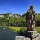 Near Hausen: Sculpture of St. Nepomuk on the Danube bridge, Upper Danube nature park	Heinz Wohner/Getty Images